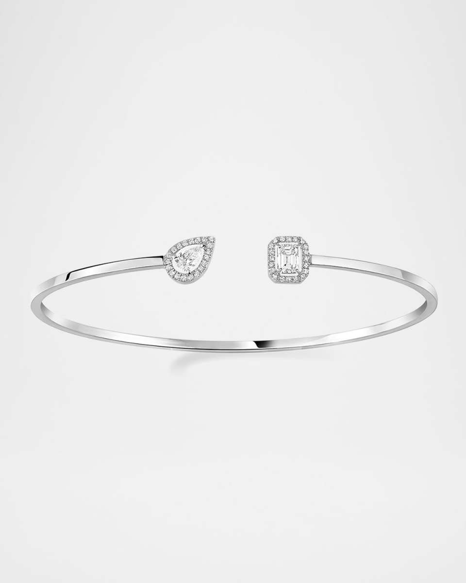 MY TWIN 18K WHITE GOLD THIN BANGLE BRACELET